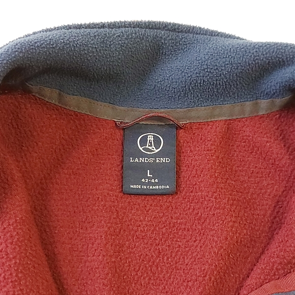 Lands' End Sweater With Collar and Zipper - Picture 6 of 12